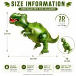 Dinosaur Rex Foil Balloon Large Green Dino Party Decoration 32.7 Inch - Image 3