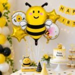 Bee Theme Foil Balloon Bouquet Set - Image 2