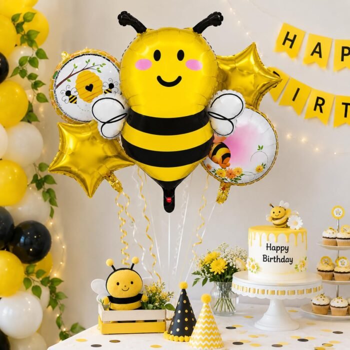 Bee Theme Foil Balloon Bouquet Set - Image 2