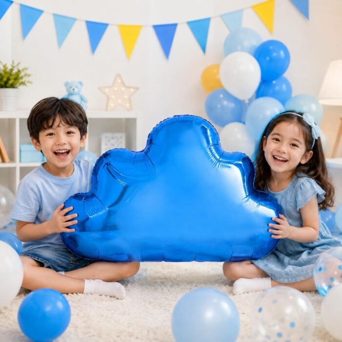 Blue Cloud Premium Foil Balloon - Image 2