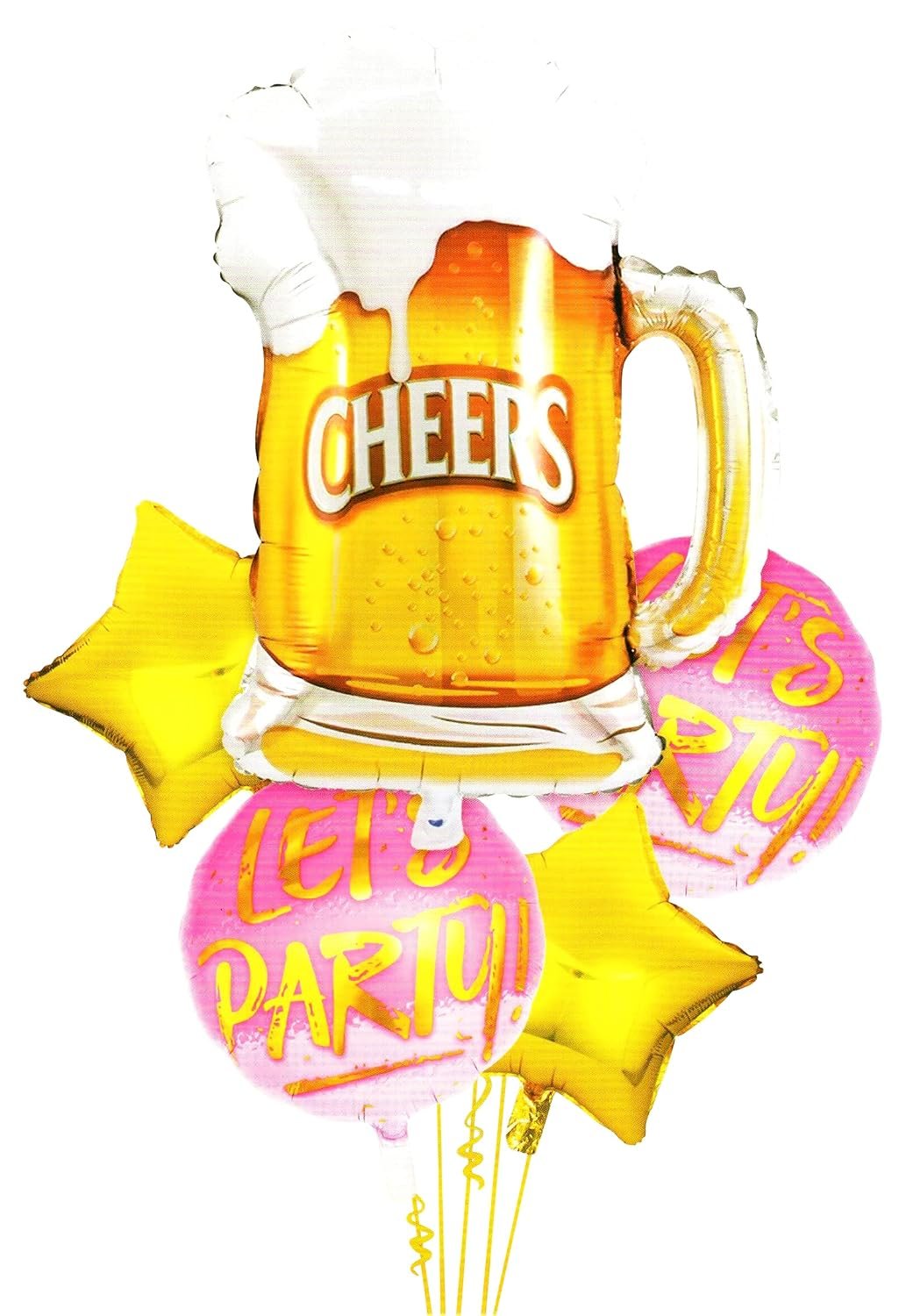 815kd3EnCJS._SL1500_ Pink Cheers! Let’s Party Balloon Set - Image 1