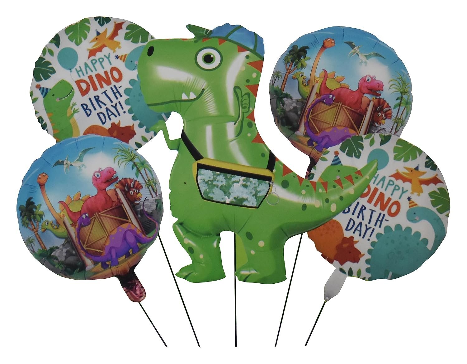 81U01NuD3zL._SL1500_ Jungle Dino-Mite Balloon Bouquet - Image 1