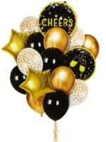 Cheers Balloon Bouquet Round Foil Balloon