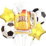 cheers 5 pcs football balloon set Soccer Balloons