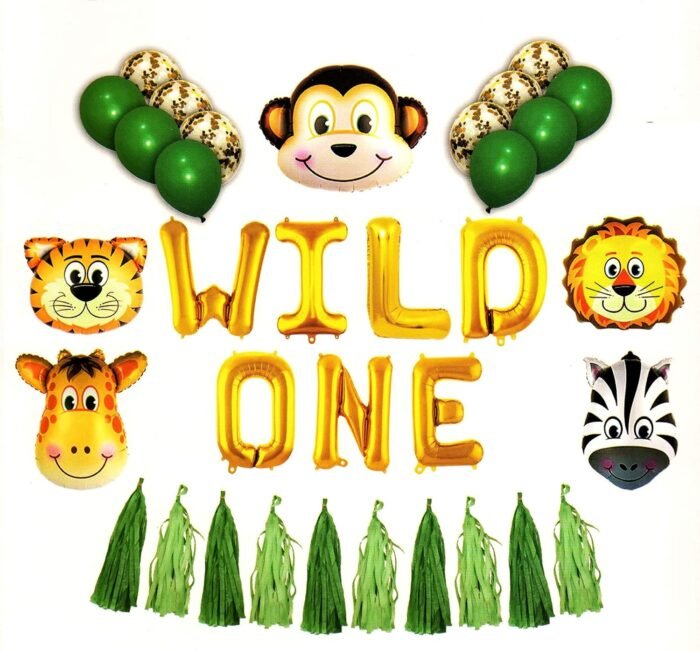 Wild One Jungle Theme Decoration Kit - Image 2