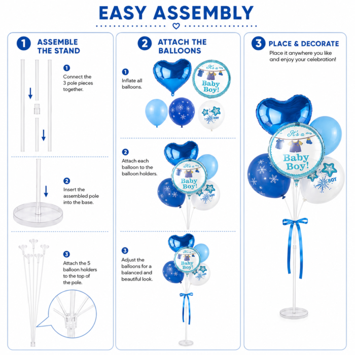 Reusable Balloon Stand Kit (1.9m) – Party Decoration Stand - Image 5