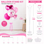 1.9M Reusable Tall Floor Balloon Stand Kit with Base & Sticks - Image 4