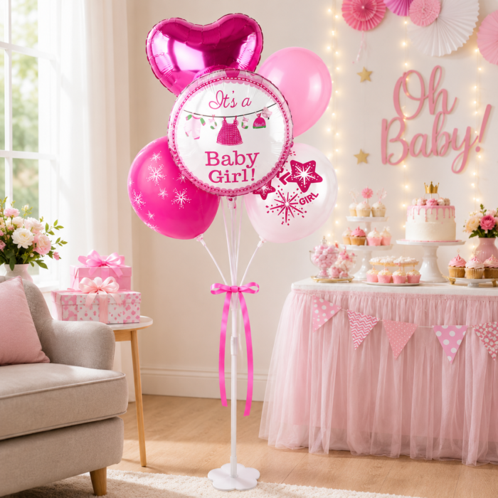 1.9M Reusable Tall Floor Balloon Stand Kit with Base & Sticks - Image 3
