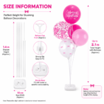 Reusable Balloon Stand for Decoration – Adjustable Height (1.6m to 2.1m) with Base - Image 3