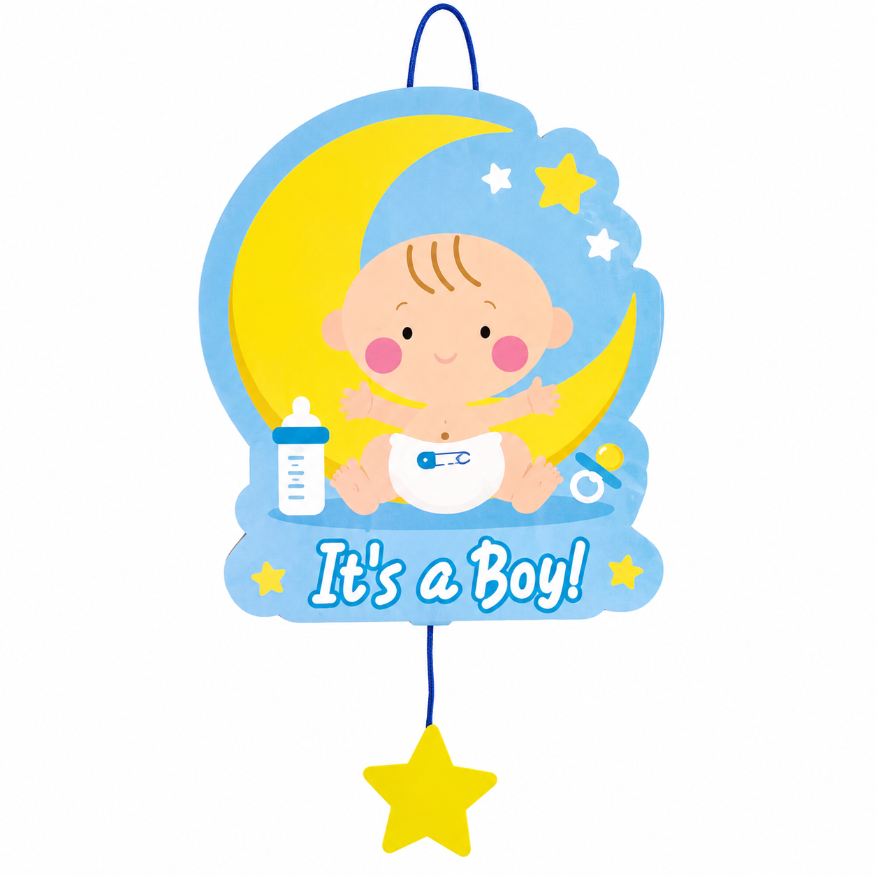 ChatGPT Image Aug 22, 2026, 01_08_41 PM It's a Boy Pinata | Cute Baby & Moon Design - Image 1
