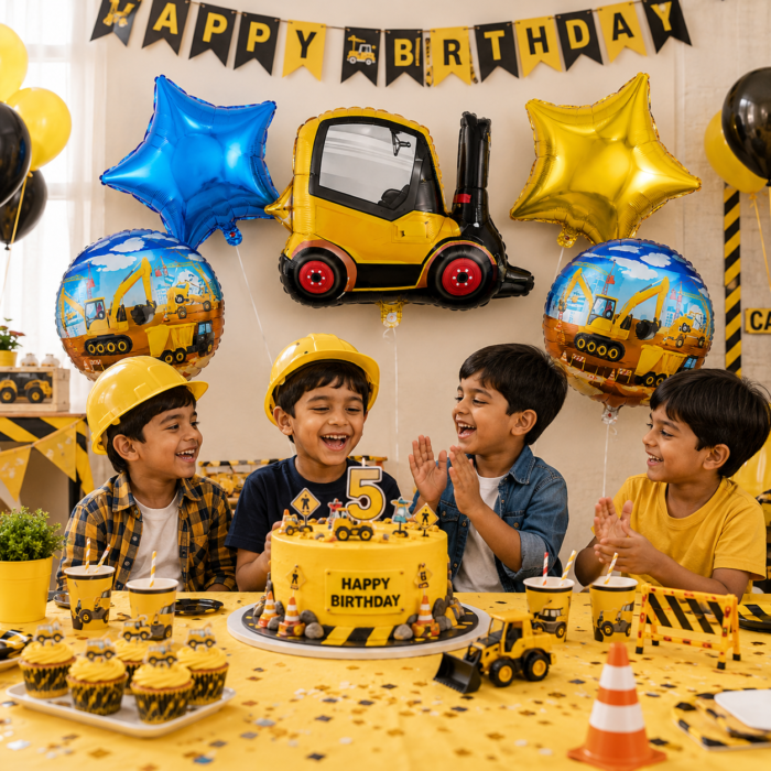 Construction Theme Foil Balloons Set of 5 - Image 3