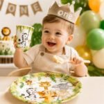 Animal Theme Birthday Party Supplies for Kids, Jungle Animal Party Plates & Cups, Safari Party Tableware Set, Zoo Animal Birthday Decorations, Disposable for Boys Girls Jungle Theme Party - 20 - Image 9