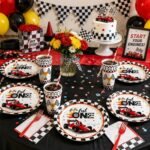 Racing Car Birthday Party Supplies Set, 10 Paper Plates and Cups, Race Car Theme for Boys and Kids, First Birthday, Racing Party Celebration 9 Inch Plates, 3.9 Inch Cups - 20 Pcs - Image 6
