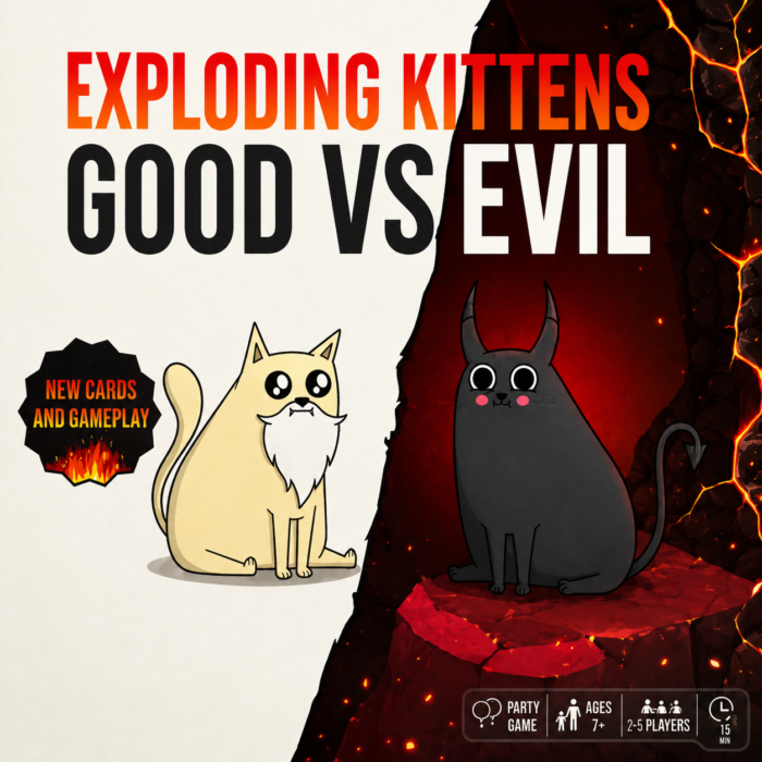 Exploding Kittens Good vs. Evil - 55 Cards - Elevate with New Characters - Family Games for Kids and Adults - Funny Card Games - Image 2