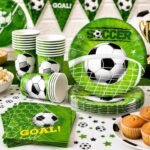 Football Theme Birthday Party Supplies Set, 10 Paper Plates, Cups and 20 Paper Napkins, Soccer Sports for Boys and Kids, Football Birthday Party Celebration-30 Pcs - Image 3
