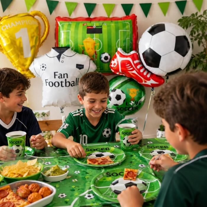 Football Theme Birthday Party Supplies Set, 10 Paper Plates, Cups and 20 Paper Napkins, Soccer Sports for Boys and Kids, Football Birthday Party Celebration-30 Pcs - Image 5