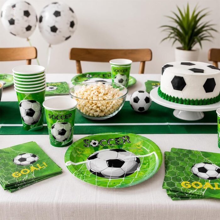Football Theme Birthday Party Supplies Set, 10 Paper Plates, Cups and 20 Paper Napkins, Soccer Sports for Boys and Kids, Football Birthday Party Celebration-30 Pcs - Image 7