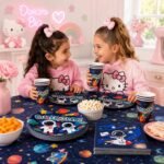 Space Birthday Party Supplies for Kids, Outer Space Party Decorations, Astronaut Birthday Plates, Cups and Napkins, Galaxy Space Party Tableware, Rocket Planet Paper Dinnerware for Boys Girls - 40Pcs - Image 7