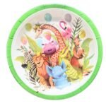 MY PARTY SUPPLIERS® Jungle Theme Birthday Party Disposable Tableware Set – 10 Pcs Plates & 10 Pcs Cups | Animal Theme Paper Plates & Paper Cups for Kids Birthday Party Decoration - Image 4