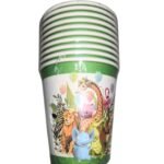 MY PARTY SUPPLIERS® Jungle Theme Birthday Party Disposable Tableware Set – 10 Pcs Plates & 10 Pcs Cups | Animal Theme Paper Plates & Paper Cups for Kids Birthday Party Decoration - Image 5