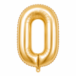 Number 0 Foil Balloon 40 Inch, White Gold Cream Champagne Metallic 40 Inch Number Zero Balloon for 10th Birthday Decoration, Anniversary, Party Decor & Photo Shoot