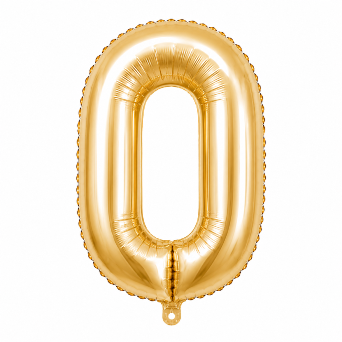 Number 0 Foil Balloon 40 Inch, White Gold Cream Champagne Metallic 40 Inch Number Zero Balloon for 10th Birthday Decoration, Anniversary, Party Decor & Photo Shoot - Image 2