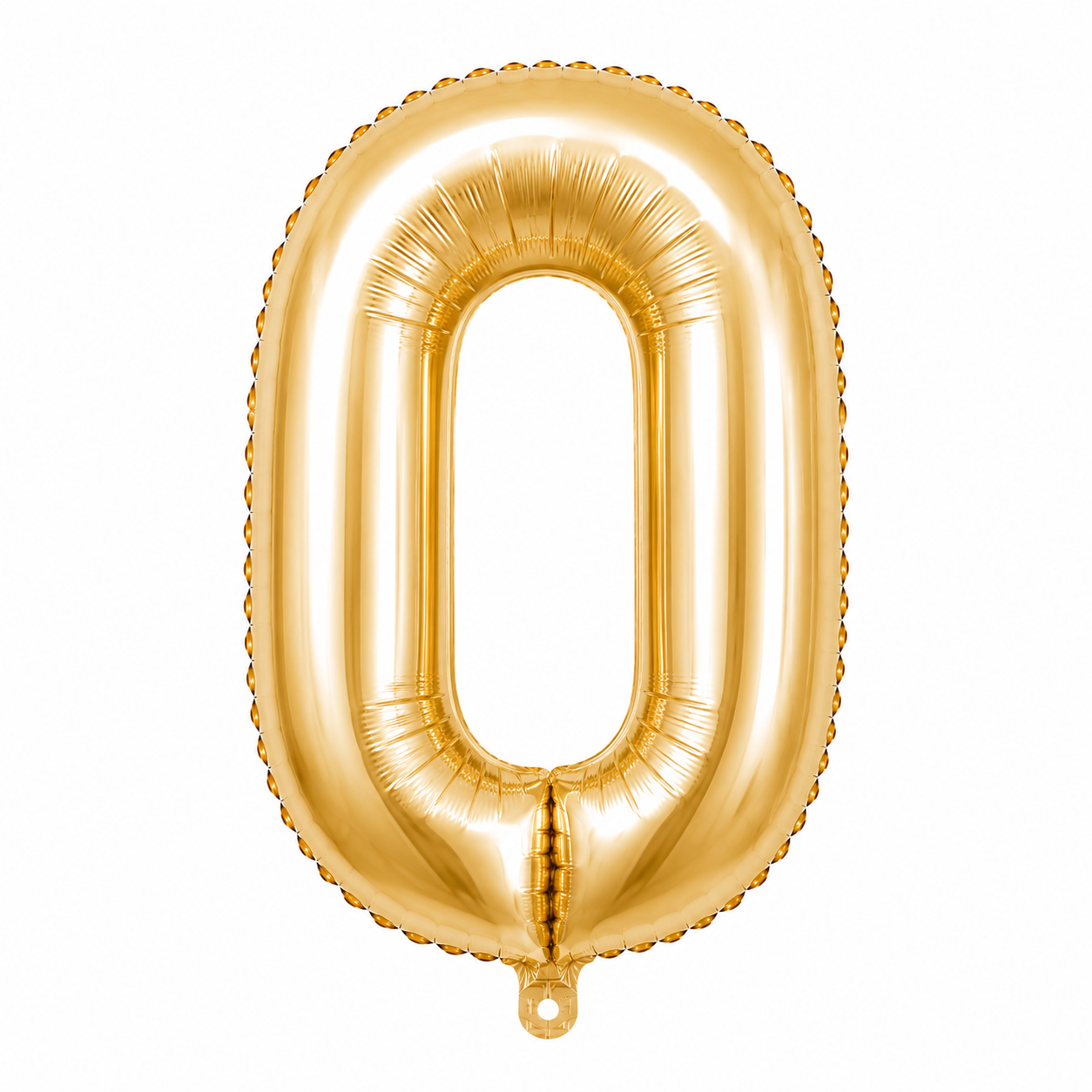 0-1 Number 0 Foil Balloon 40 Inch, White Gold Cream Champagne Metallic 40 Inch Number Zero Balloon for 10th Birthday Decoration, Anniversary, Party Decor & Photo Shoot - Image 1