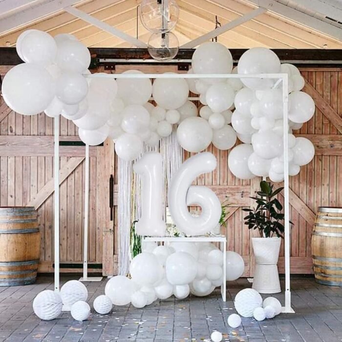 32 inch Large White 0 Number Foil Balloon, Number 0 Balloon 10th for Birthday, Anniversary and Party Decorations, White Number Foil Balloons Helium Balloons for Kids Party, Pack of 1 (available 0-9) - Image 3