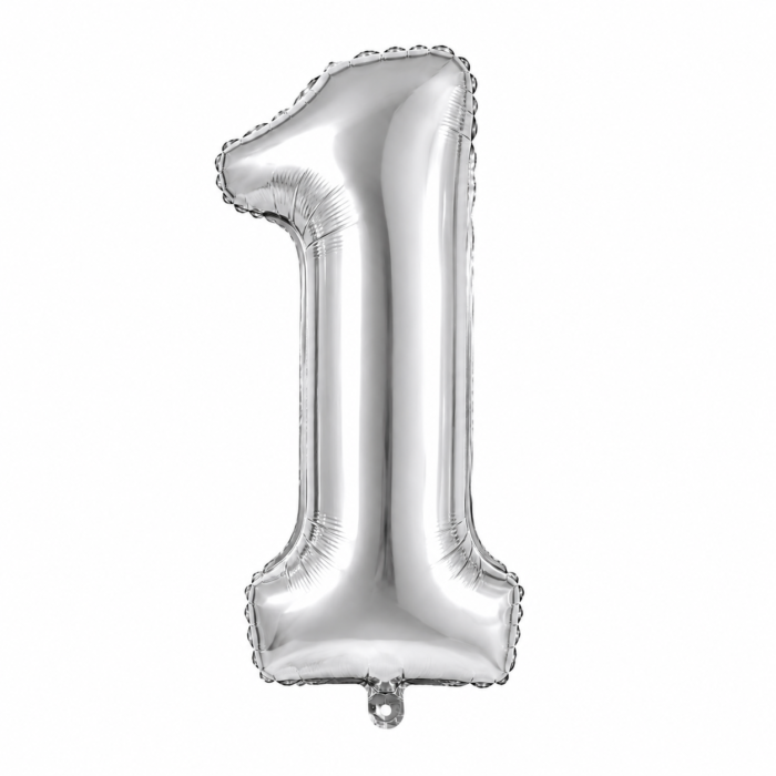 Silver Number 1 Foil Balloon 40 Inch | Large Metallic Number One Balloon for 1st Birthday, Anniversary, Kids Birthday Party Decoration, Photo Backdrop & Celebration Decor - Image 2