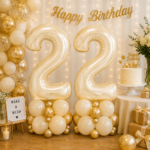 Number 2 Foil Balloon 40 Inch, White Gold Cream Champagne Metallic 40 Inch Number Two Balloon for 2nd Birthday Decoration, Anniversary, Party Decor & Photo Shoot - Image 3
