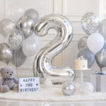 Silver Number 2 Foil Balloon 40 Inch | Large Metallic Number Two Balloon for 2nd Birthday, Anniversary, Kids Birthday Party Decoration, Photo Backdrop & Celebration Decor - Image 4