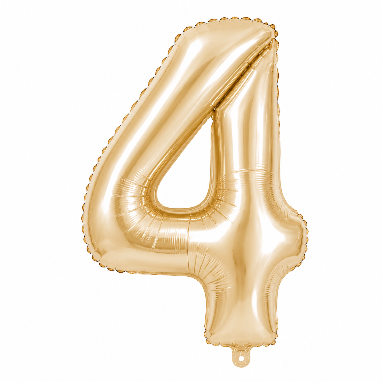 4-1 Number 4 Foil Balloon 40 Inch, White Gold Cream Champagne Metallic 40 Inch Number Four Balloon for 4th Birthday Decoration, Anniversary, Party Decor & Photo Shoot - Image 1