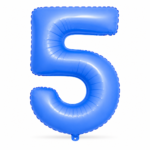 40 Inch Lotus Blue Number 5 Foil Balloon for 5th Birthday Decoration | Large Number Five Balloon for Fifth Birthday Party, Photo Shoot, Backdrop & Balloon Decoration | Air & Helium Supported