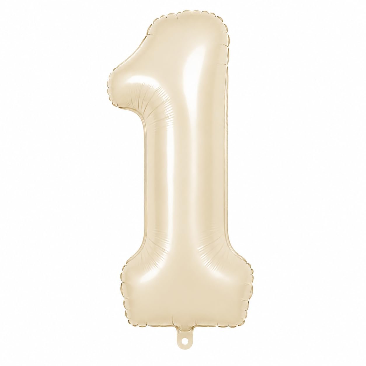 512tTGN0hLL._SL1254_ Number 1 Foil Balloon 40 Inch, White Gold - Image 1