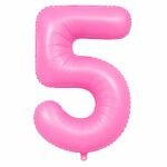 Number 5 Foil Balloon 40 Inch, Pink