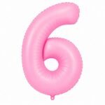 Number 6 Foil Balloon 40 Inch, Pink
