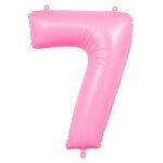 Number 7 Foil Balloon 40 Inch, Pink