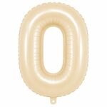 Number 0 Foil Balloon 40 Inch, Cream