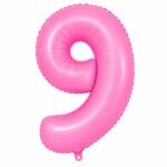 Number 9 Foil Balloon 40 Inch, Pink