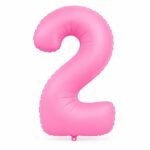 Number 2 Foil Balloon 40 Inch, Pink