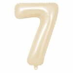 Number 7 Foil Balloon 40 Inch, Cream