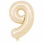 Number 9 Foil Balloon 40 Inch, Cream