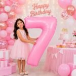 Number 7 Foil Balloon 40 Inch, Pink - Image 3
