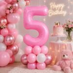 Number 5 Foil Balloon 40 Inch, Pink - Image 2