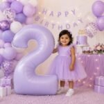 Number 2 Foil Balloon 40 Inch, Lilac - Image 3